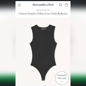 Abercrombie & Fitch Cotton Seamless Fabric Crew Tank Bodysuit